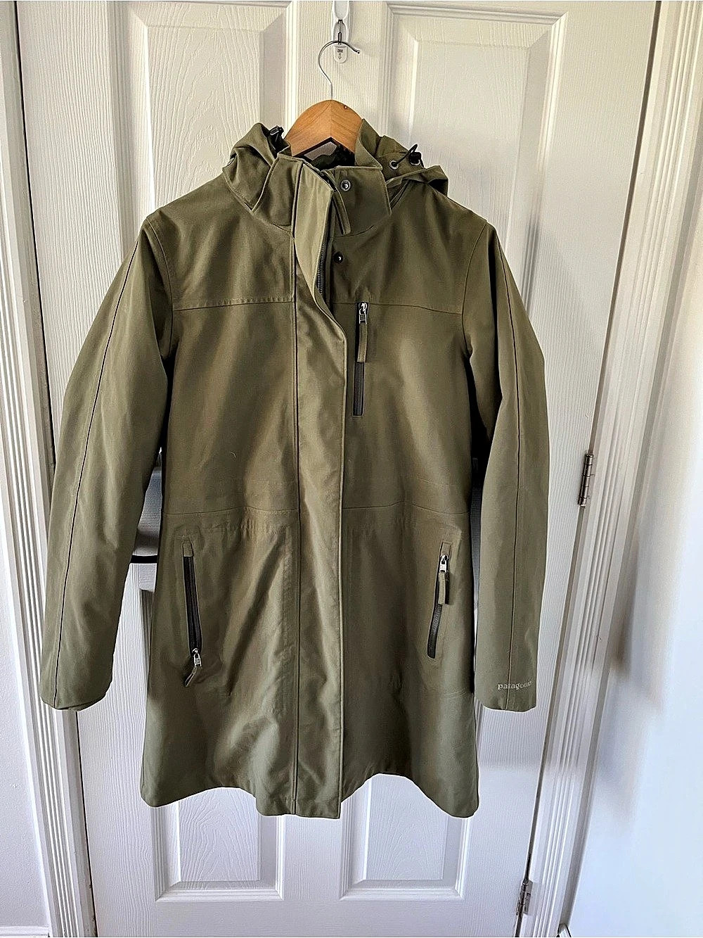 Patagonia Down With It Parka Hooded Jacket Green Small
